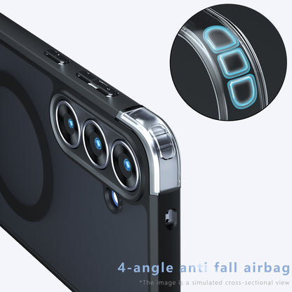 Étui MagSafe pour Samsung Galaxy A07 4G A075, Techsuit, PureFrost, Noir Satiné