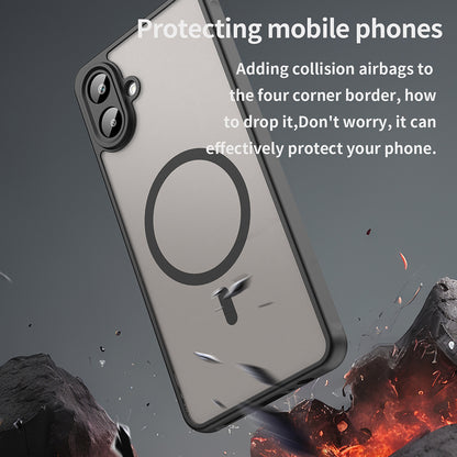 Coque MagSafe pour Samsung Galaxy A07 4G A075, Techsuit, HaloFrost II, Noire