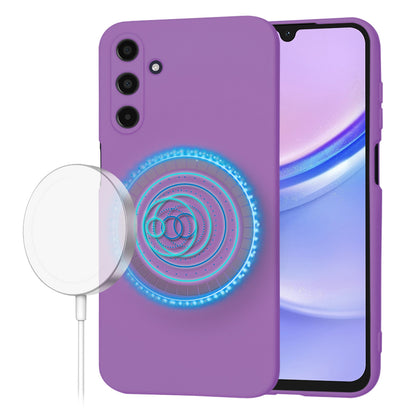 Custodia MagSafe per Samsung Galaxy A15 A155, Techsuit, SoftFlex, Viola