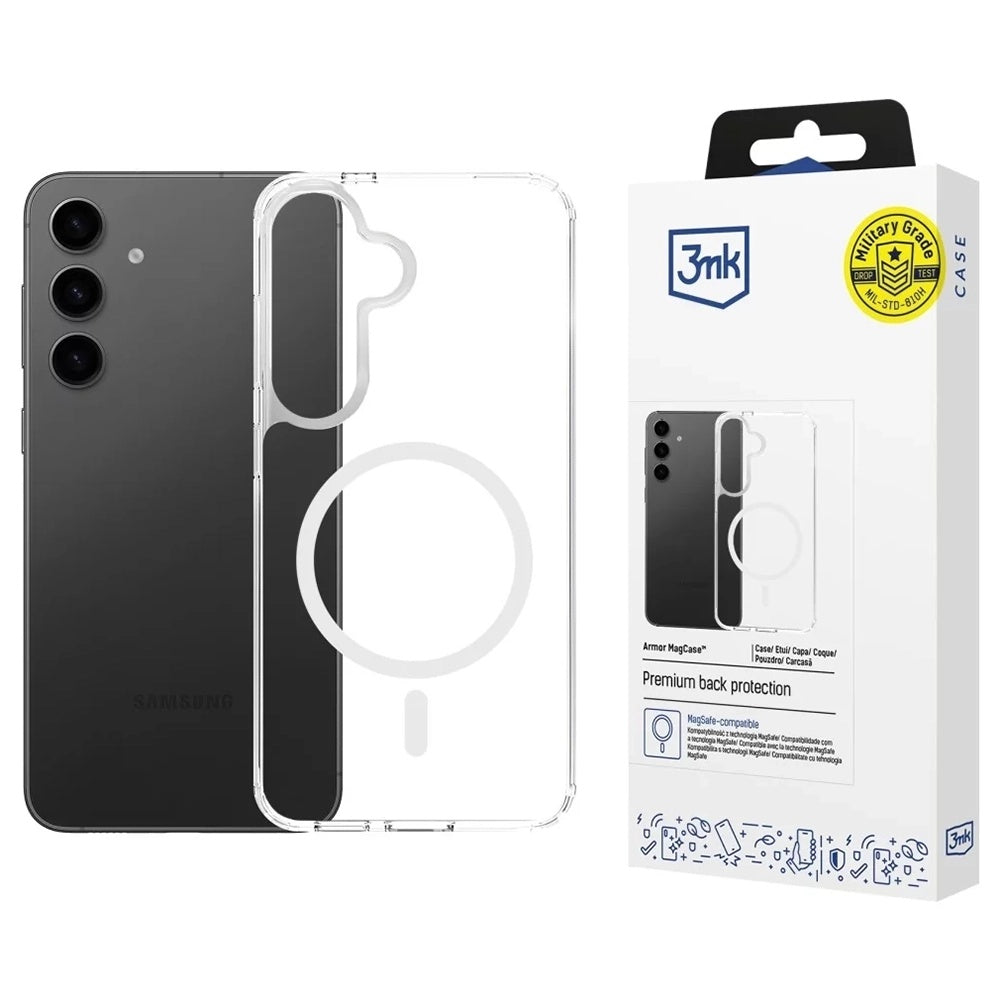 Custodia MagSafe per Samsung Galaxy A16 5G A166 / A16 4G A165, 3MK, Armor MagCase, Trasparente