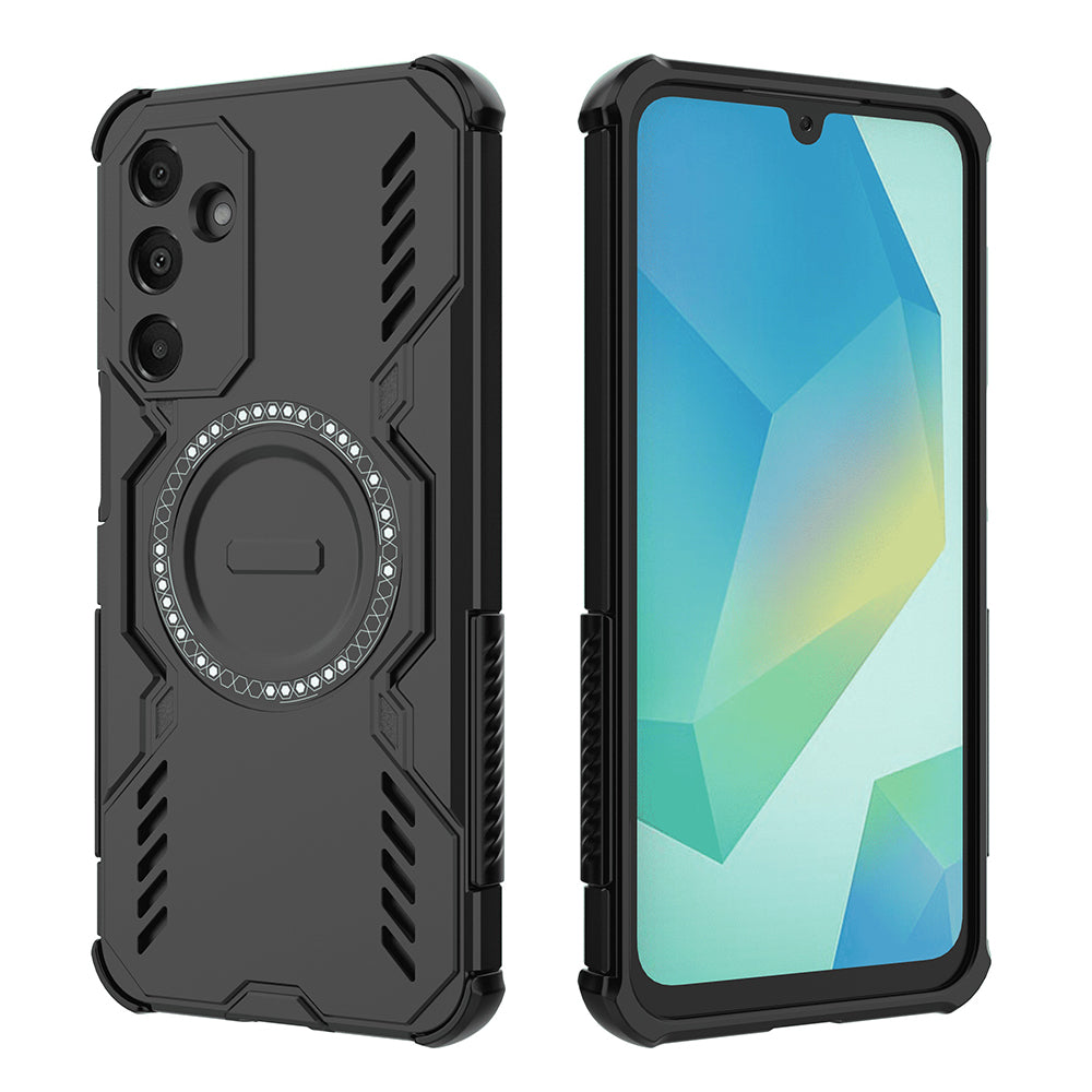 MagSafe-Hülle für Samsung Galaxy A16 5G A166 / A16 4G A165, Techsuit, ArmorMag, Schwarz