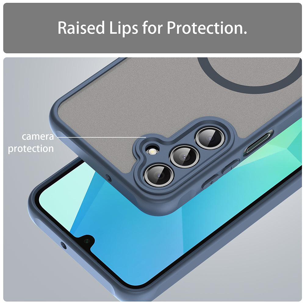 Coque MagSafe pour Samsung Galaxy A16 5G A166 / A16 4G A165, Techsuit, HaloFrost II, Bleu marine