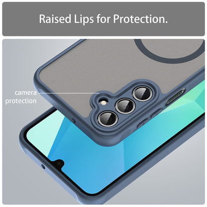Coque MagSafe pour Samsung Galaxy A16 5G A166 / A16 4G A165, Techsuit, HaloFrost II, Bleu marine