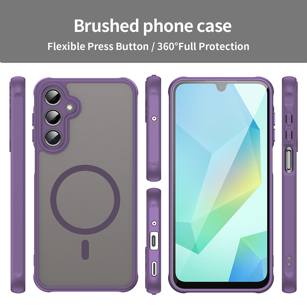 Custodia MagSafe per Samsung Galaxy A16 5G A166 / A16 4G A165, Techsuit, HaloFrost II, Viola