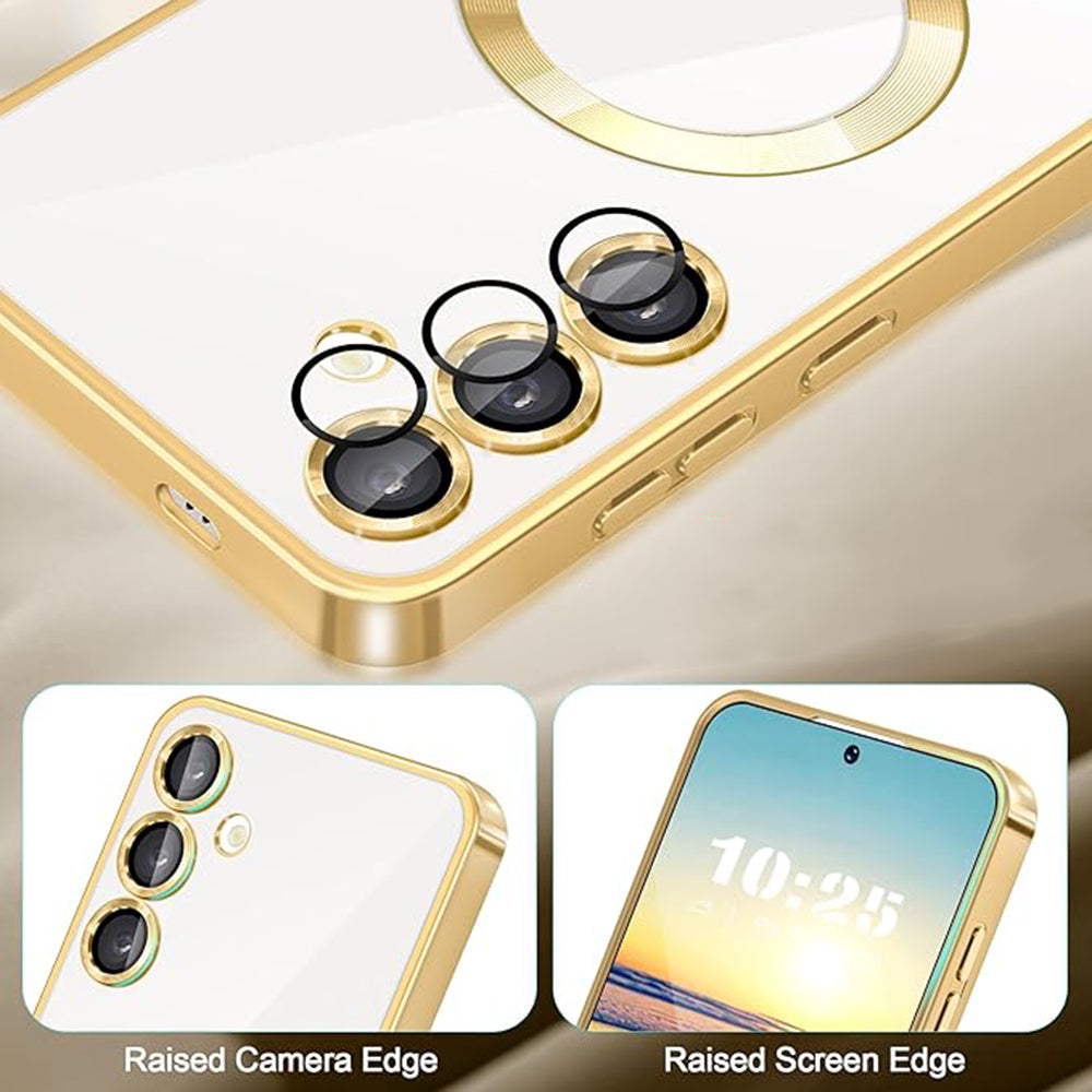 Coque MagSafe pour Samsung Galaxy A16 5G A166 / A16 4G A165, Techsuit, Luxury Crystal, Argentée