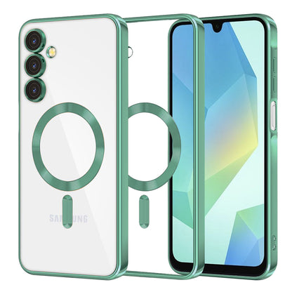 Coque MagSafe pour Samsung Galaxy A16 5G A166 / A16 4G A165, Techsuit, Luxury Crystal, Vert Clair