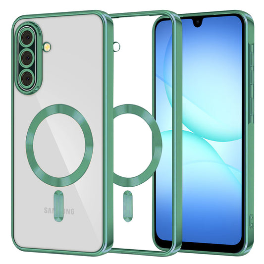 Custodia MagSafe per Samsung Galaxy A17 4G / A17 5G, Techsuit, Luxury Crystal, Verde Chiaro