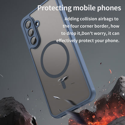 MagSafe-Hülle für Samsung Galaxy A17 5G, Techsuit, HaloFrost II, Marineblau