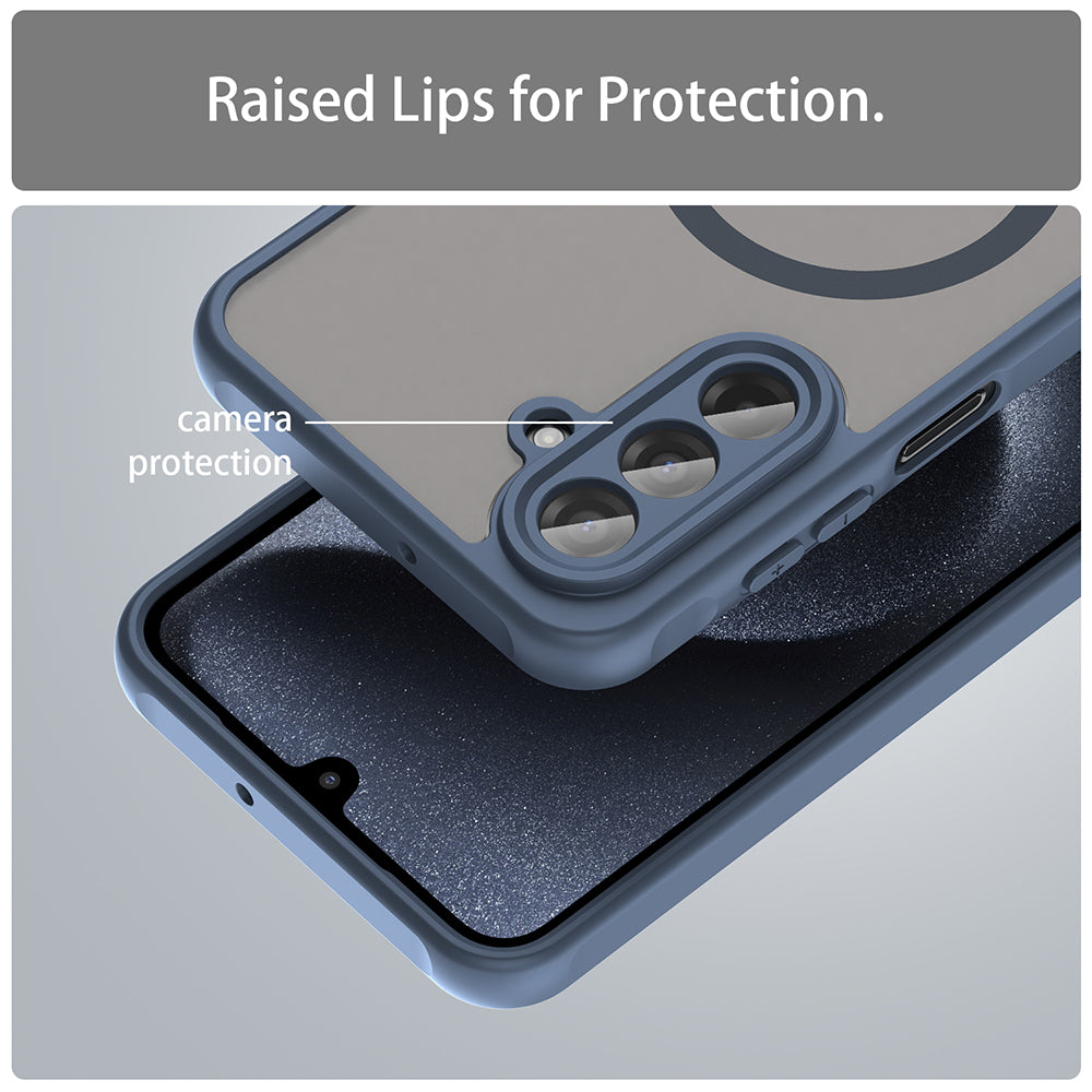 MagSafe-Hülle für Samsung Galaxy A17 5G, Techsuit, HaloFrost II, Marineblau