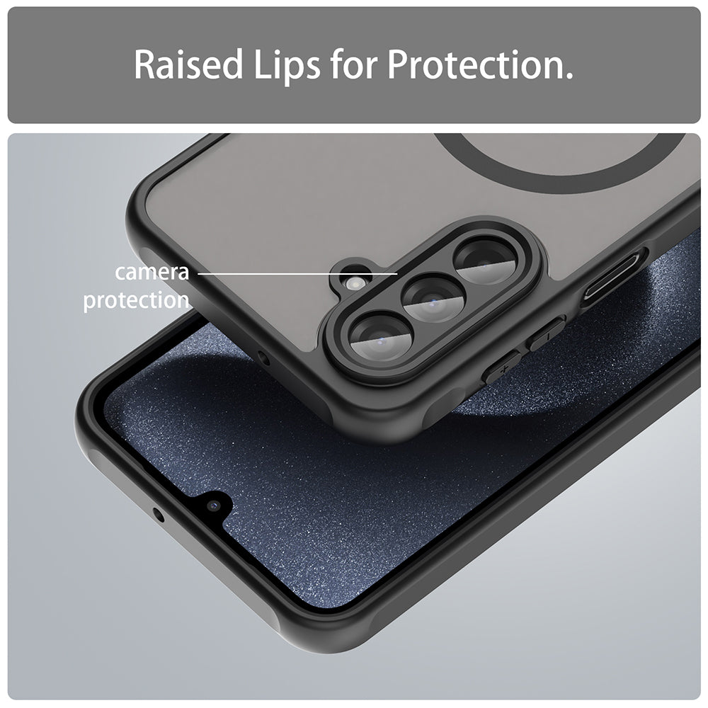 Custodia MagSafe per Samsung Galaxy A17 5G, Techsuit, HaloFrost II, Nera