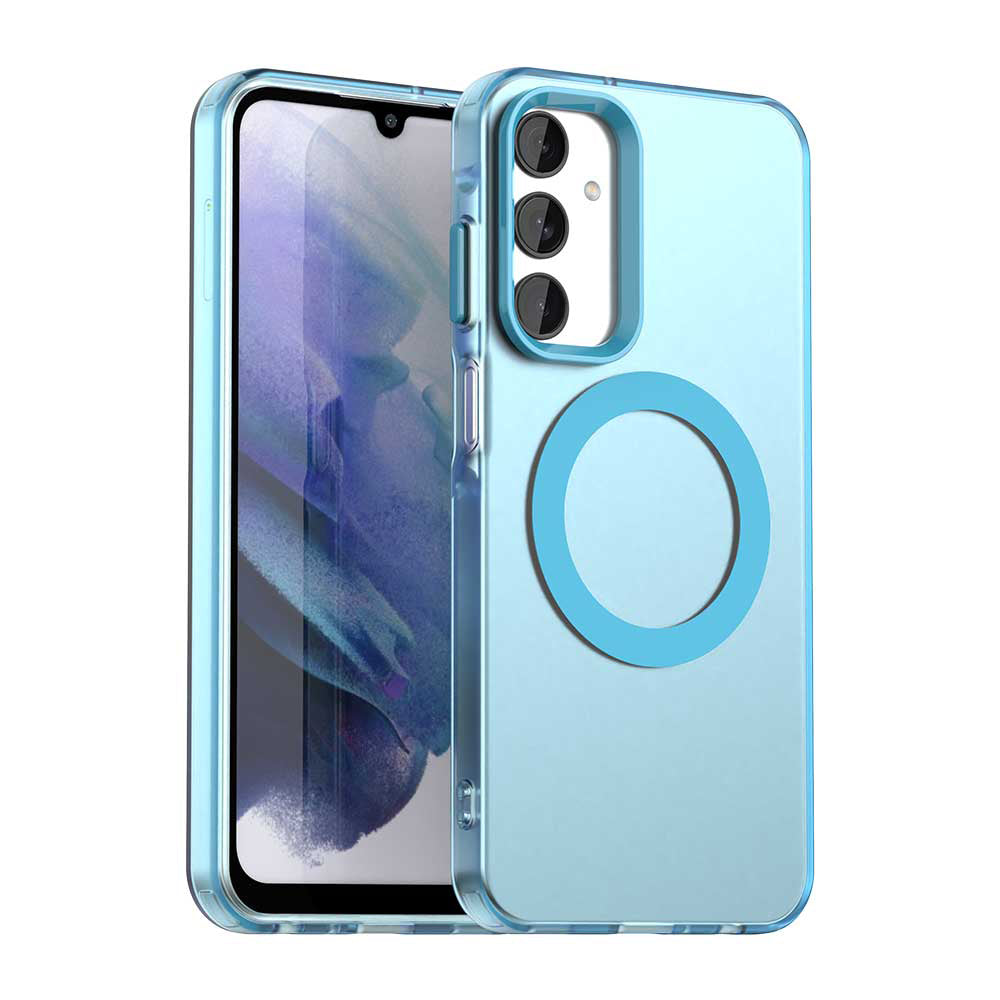 Coque MagSafe pour Samsung Galaxy A25 A256, Techsuit, CandyCase, Bleue