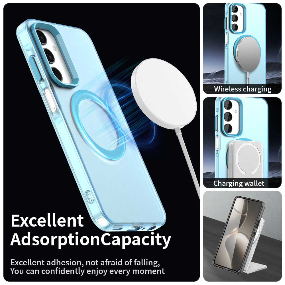 Coque MagSafe pour Samsung Galaxy A25 A256, Techsuit, CandyCase, Bleue