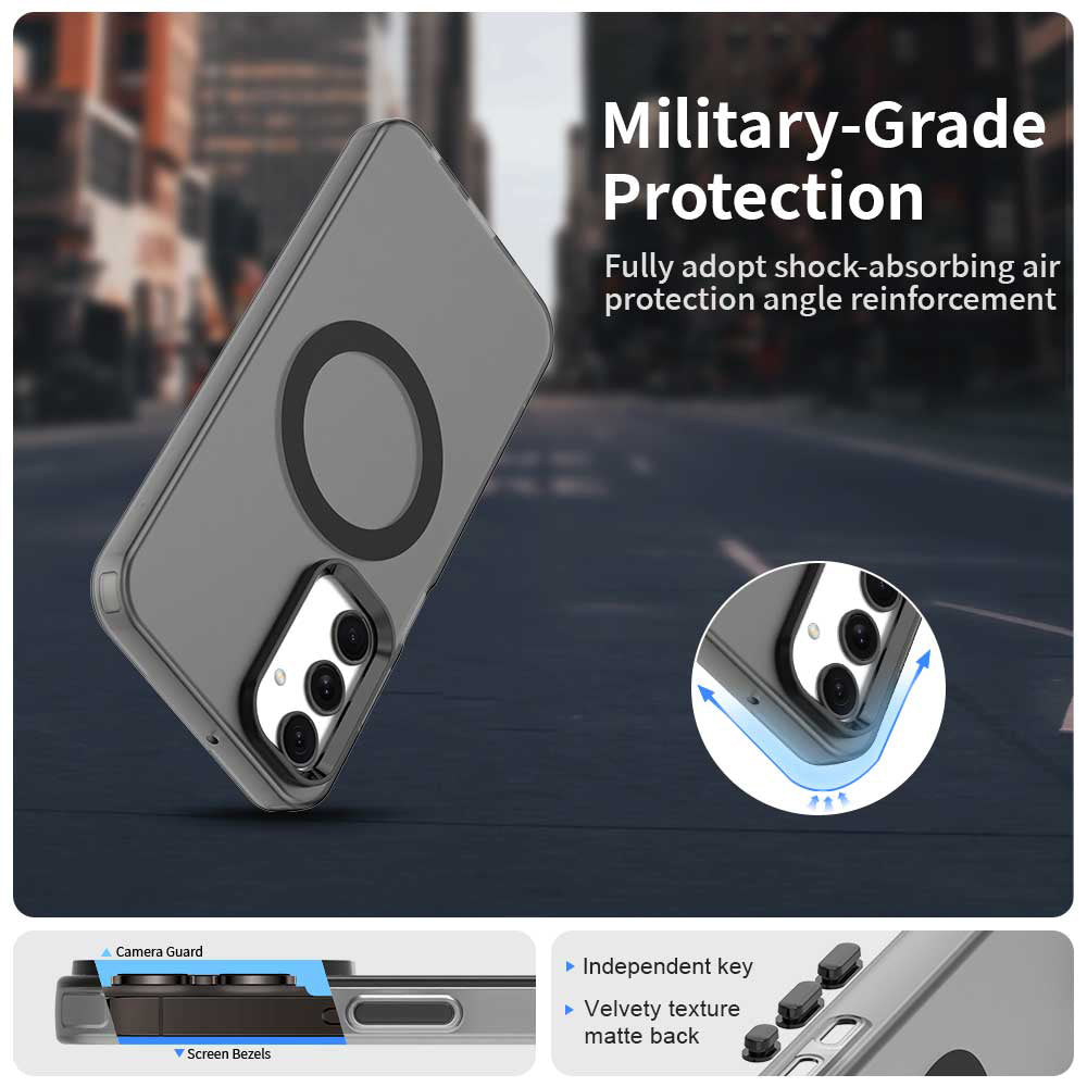 Coque MagSafe pour Samsung Galaxy A25 A256, Techsuit, CandyCase, Noire