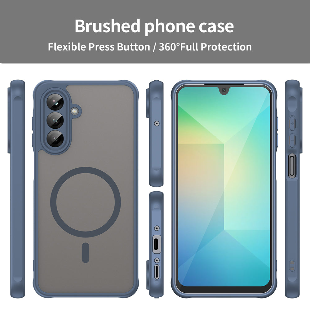 Custodia MagSafe per Samsung Galaxy A26 A266, Techsuit, HaloFrost II, Blu Navy