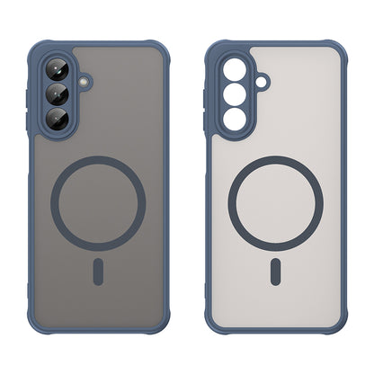 Custodia MagSafe per Samsung Galaxy A26 A266, Techsuit, HaloFrost II, Blu Navy