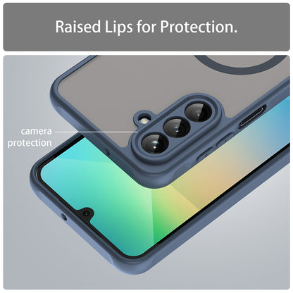 Custodia MagSafe per Samsung Galaxy A26 A266, Techsuit, HaloFrost II, Blu Navy