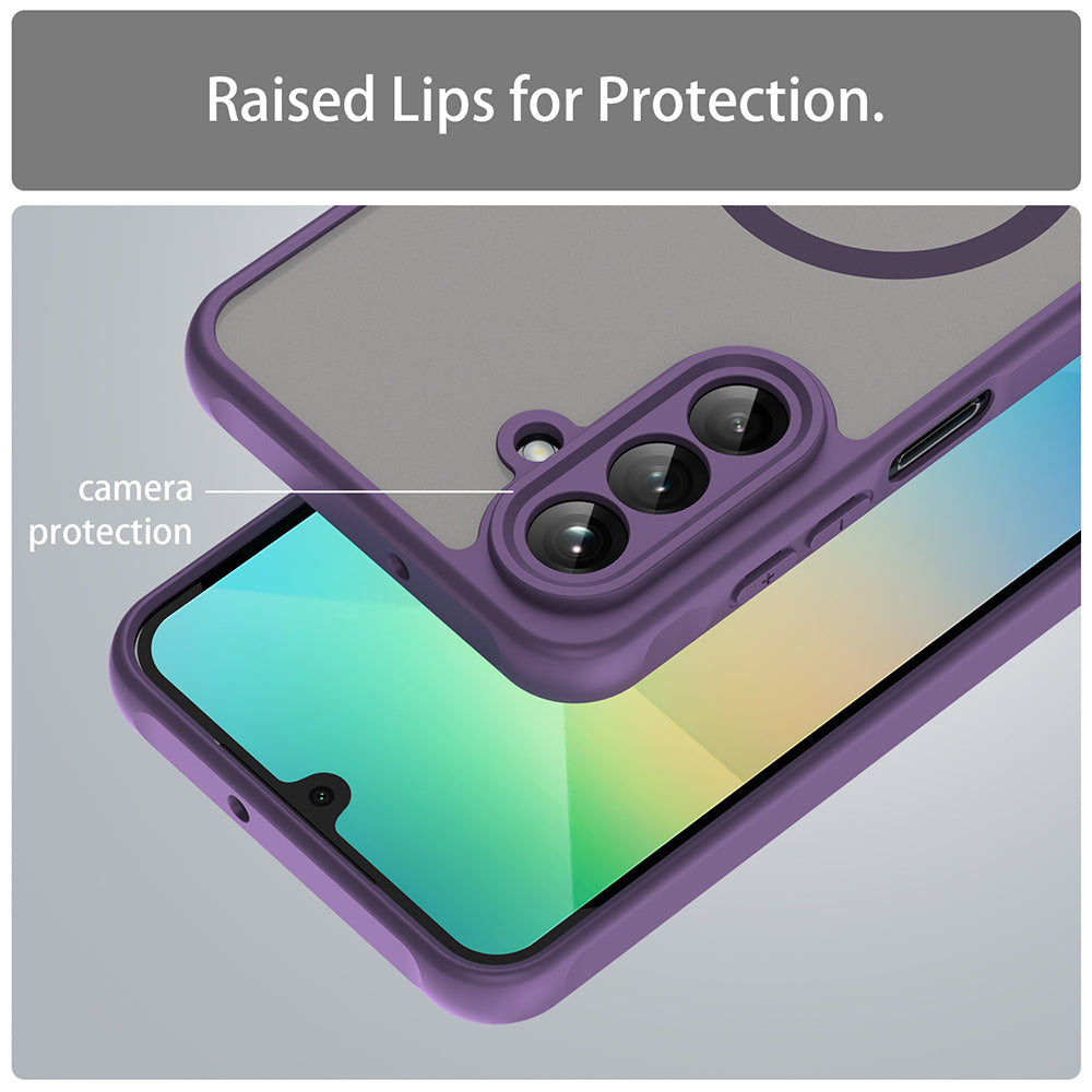 Coque MagSafe pour Samsung Galaxy A26 A266, Techsuit, HaloFrost II, Violet