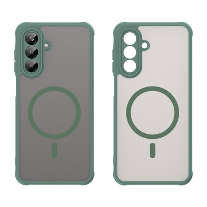 Coque MagSafe pour Samsung Galaxy A26 A266, Techsuit, HaloFrost II, Vert