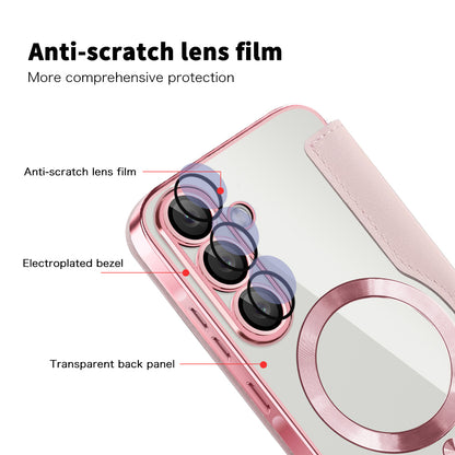Custodia MagSafe per Samsung Galaxy A26 A266, Techsuit, SmartMag Book, Rosa