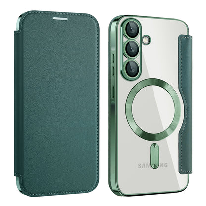 Custodia MagSafe per Samsung Galaxy A26 A266, Techsuit, SmartMag Book, Verde