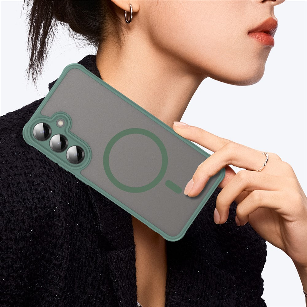 Custodia MagSafe per Samsung Galaxy A27 5G, Techsuit, HaloFrost II, Verde