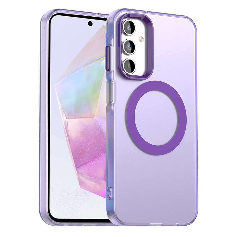 Custodia MagSafe per Samsung Galaxy A35 5G A356, Techsuit, CandyCase, Viola