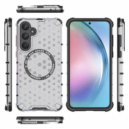 MagSafe Case for Samsung Galaxy A35 5G A356, Techsuit, HoneyComb Shield, White