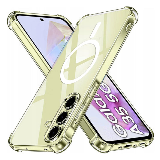 Custodia MagSafe per Samsung Galaxy A35 5G A356, Techsuit, Antiurto, Trasparente