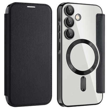 Custodia MagSafe per Samsung Galaxy A35 5G A356, Techsuit, SmartMag Book, Nera