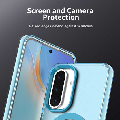 Coque MagSafe pour Samsung Galaxy A36 A366, Techsuit, CandyCase, Bleue