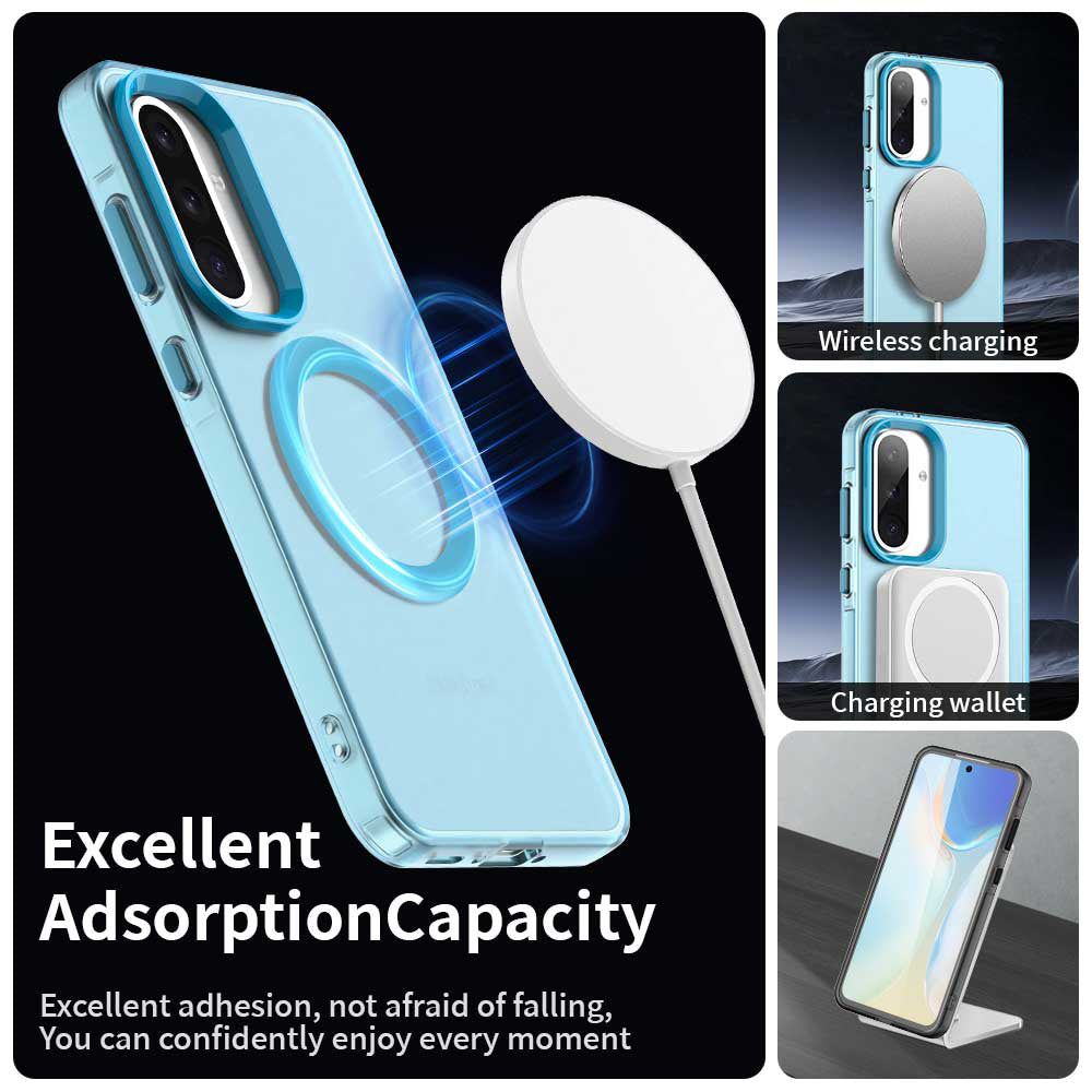 Coque MagSafe pour Samsung Galaxy A36 A366, Techsuit, CandyCase, Bleue