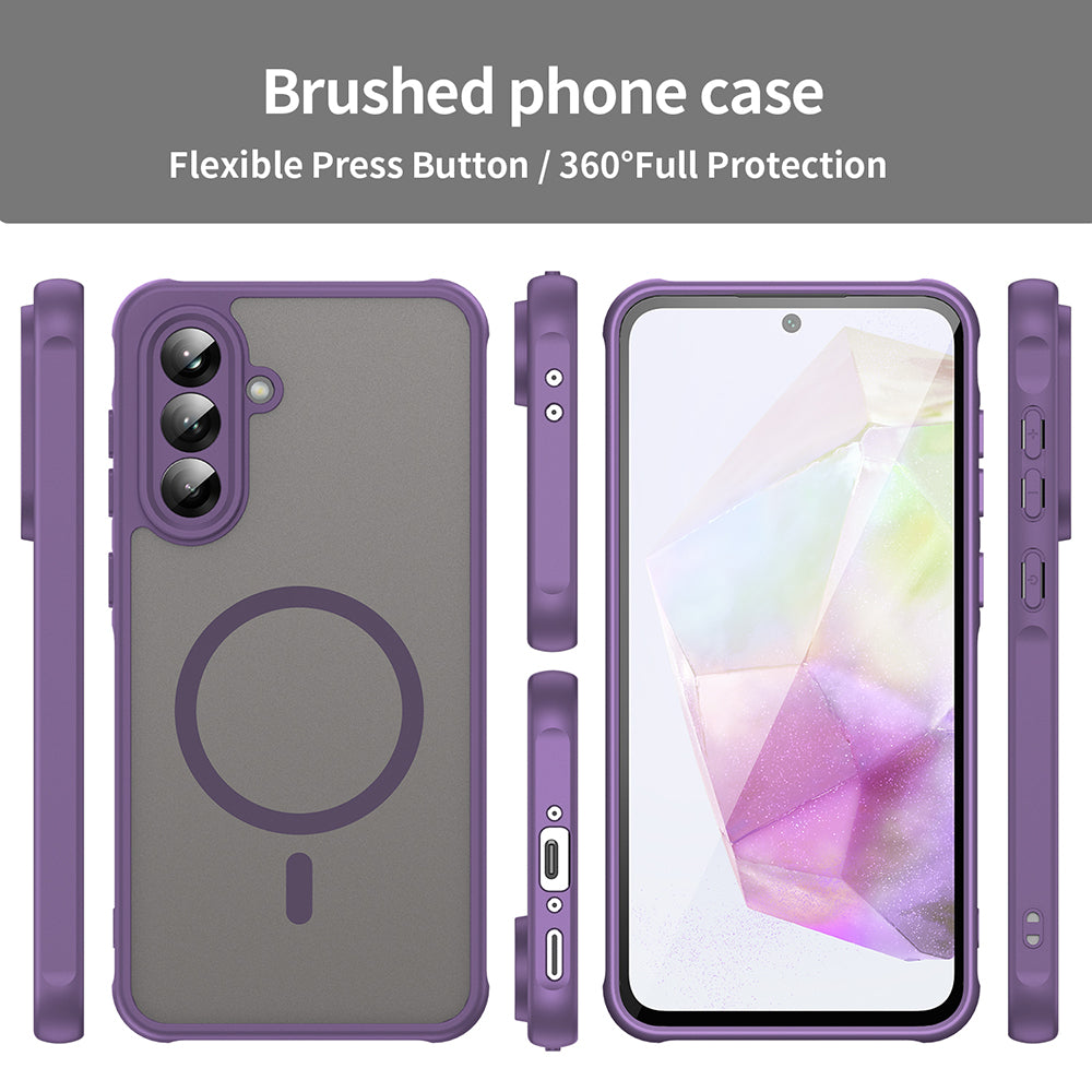 Custodia MagSafe per Samsung Galaxy A36 A366, Techsuit, HaloFrost II, Viola
