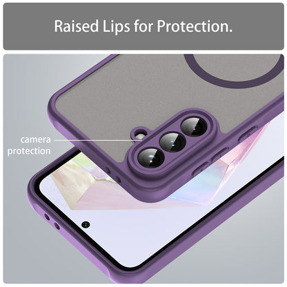 Custodia MagSafe per Samsung Galaxy A36 A366, Techsuit, HaloFrost II, Viola