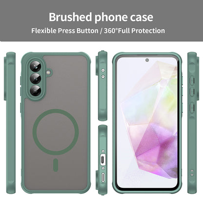 Custodia MagSafe per Samsung Galaxy A36 A366, Techsuit, HaloFrost II, Verde