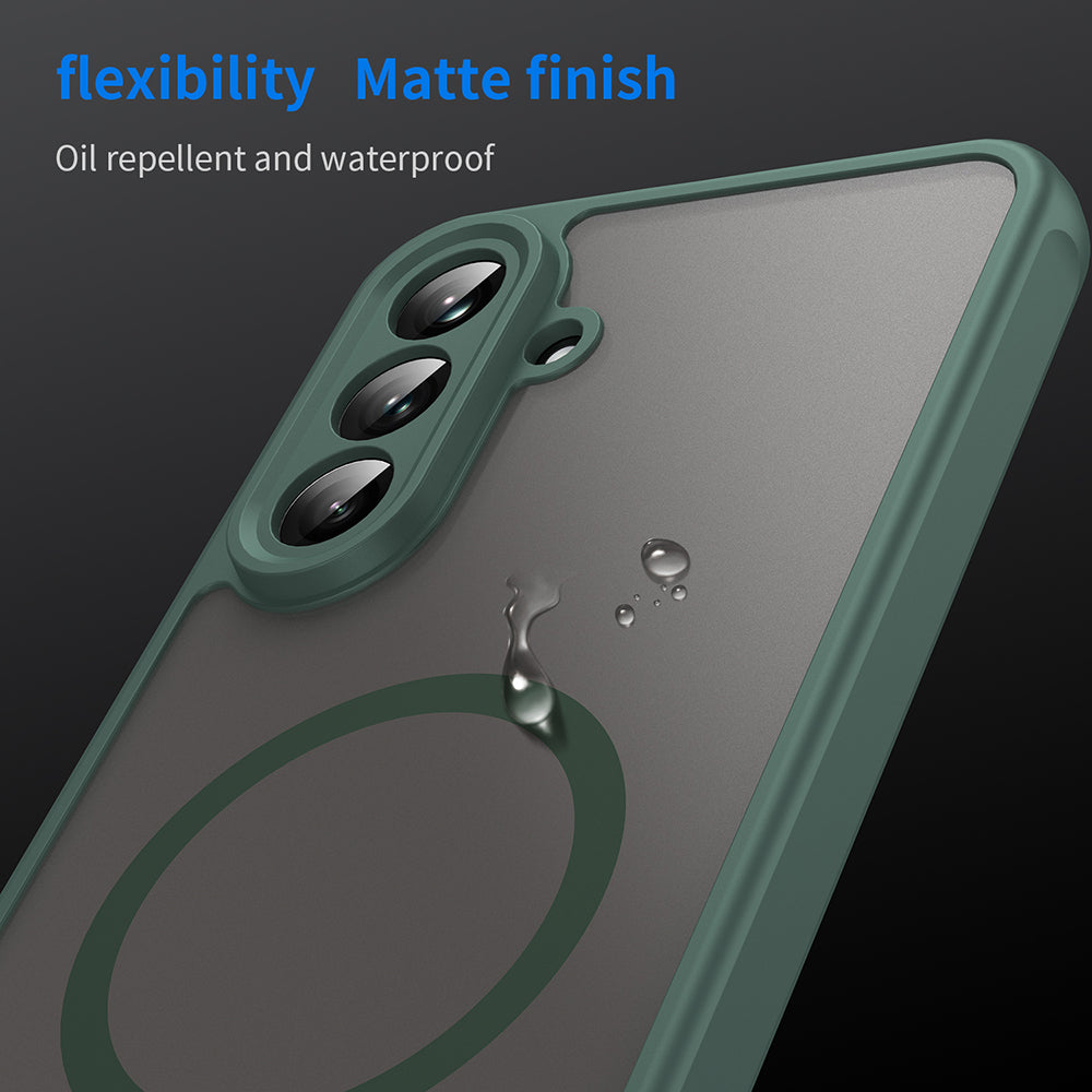 Custodia MagSafe per Samsung Galaxy A36 A366, Techsuit, HaloFrost II, Verde