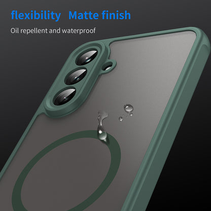 Custodia MagSafe per Samsung Galaxy A36 A366, Techsuit, HaloFrost II, Verde