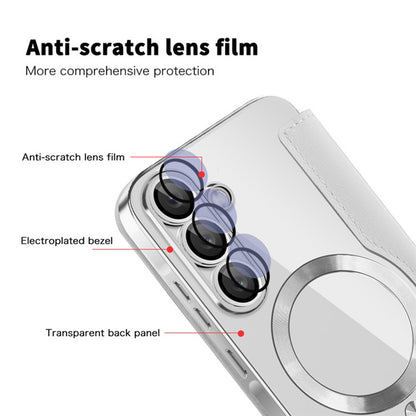 Coque MagSafe pour Samsung Galaxy A36 A366, Techsuit, SmartMag Book, Gris