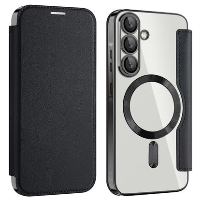 Custodia MagSafe per Samsung Galaxy A36 A366, Techsuit, SmartMag Book, Nera