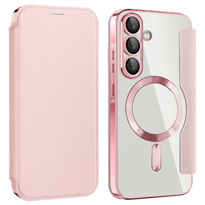 Custodia MagSafe per Samsung Galaxy A36 A366, Techsuit, SmartMag Book, Rosa