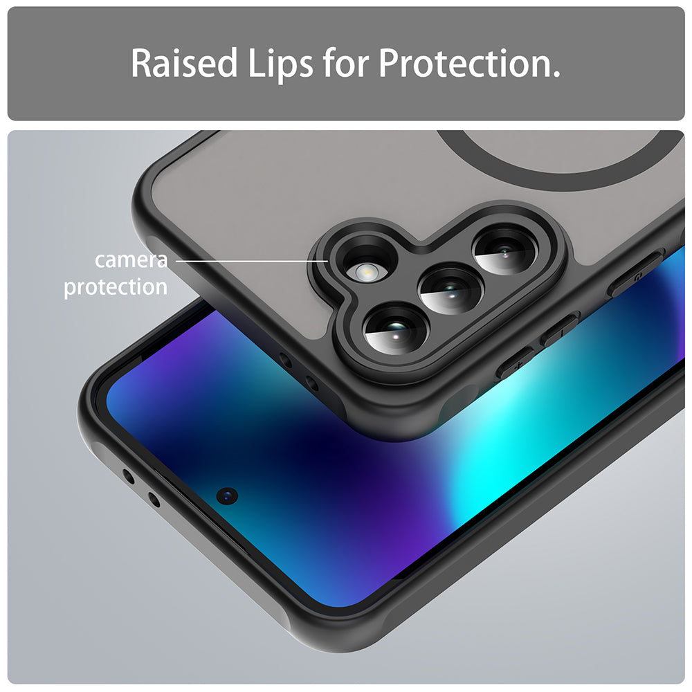 Custodia MagSafe per Samsung Galaxy A37 5G, Techsuit, HaloFrost II, Nera