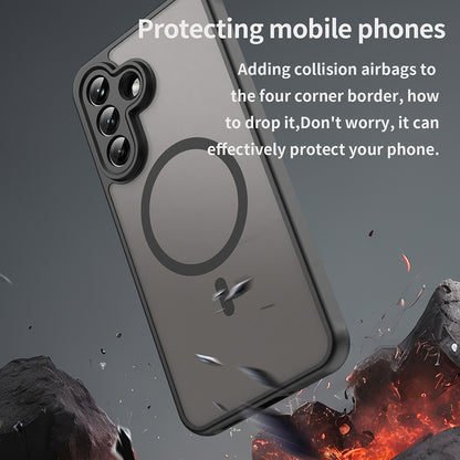 Custodia MagSafe per Samsung Galaxy A37 5G, Techsuit, HaloFrost II, Nera