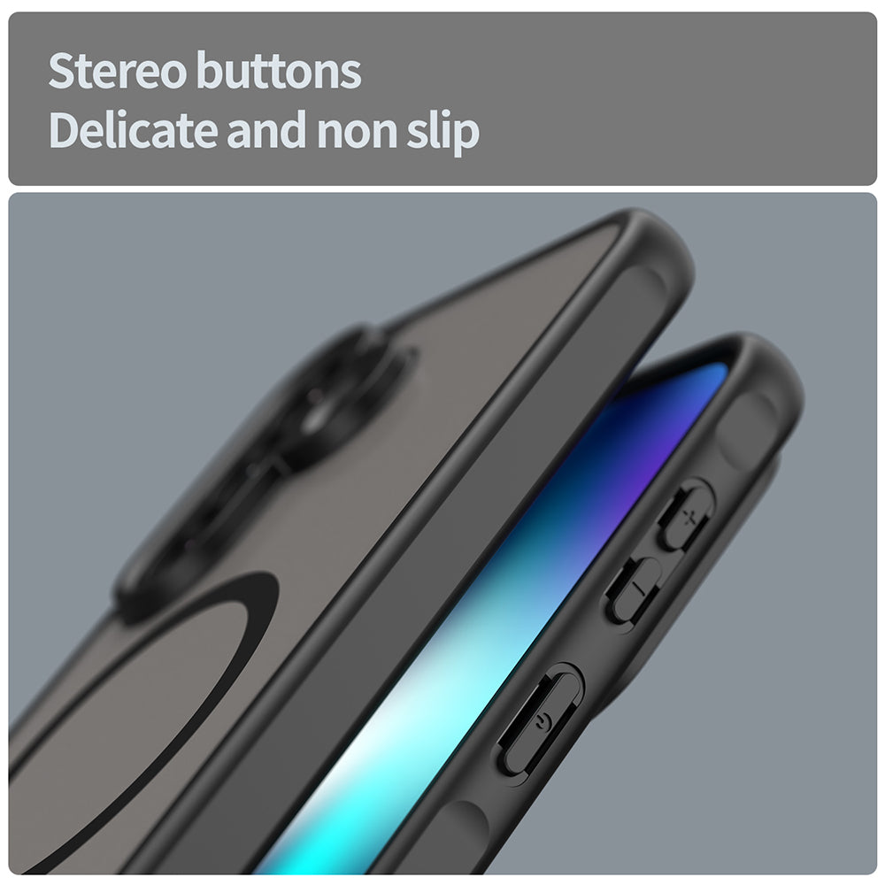 Custodia MagSafe per Samsung Galaxy A37 5G, Techsuit, HaloFrost II, Nera