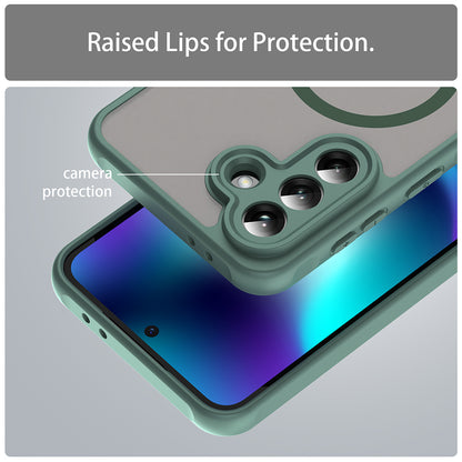 Coque MagSafe pour Samsung Galaxy A37 5G, Techsuit, HaloFrost II, Vert