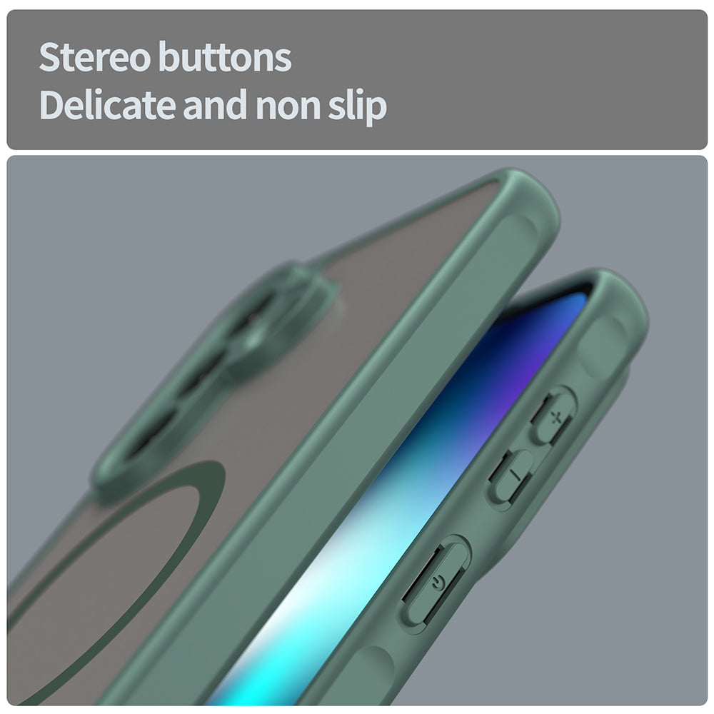 Coque MagSafe pour Samsung Galaxy A37 5G, Techsuit, HaloFrost II, Vert