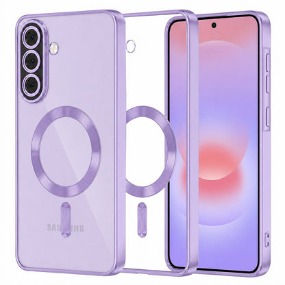 Custodia MagSafe per Samsung Galaxy A37 5G, Techsuit, Luxury Crystal, Viola Chiaro