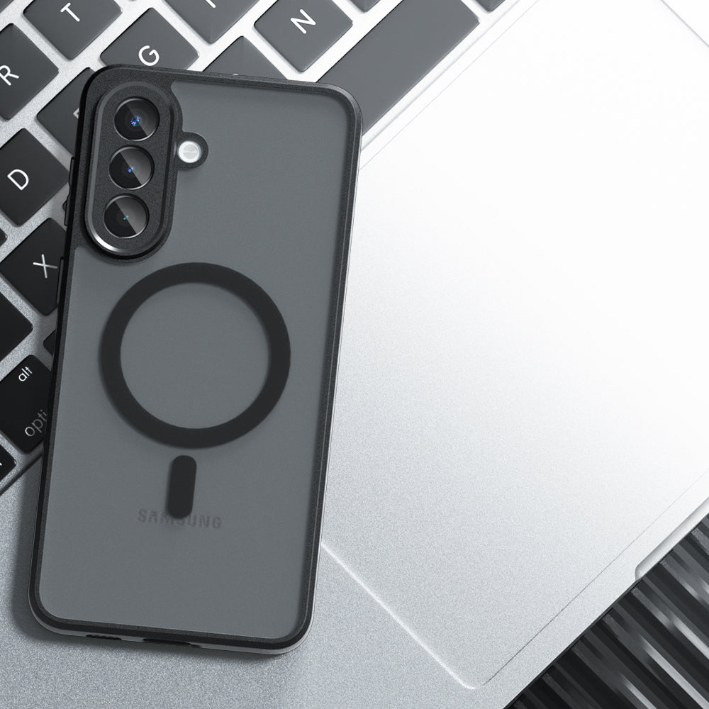 MagSafe Hülle für Samsung Galaxy A37 5G, Techsuit, PureFrost, Satinschwarz