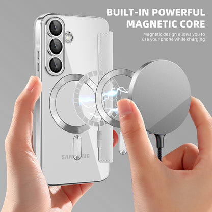 MagSafe Hülle für Samsung Galaxy A37 5G, Techsuit, SmartMag Book, Grau