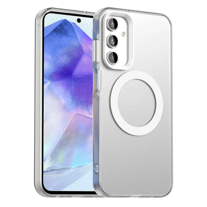 Coque MagSafe pour Samsung Galaxy A55 5G A556, Techsuit, CandyCase, Blanche