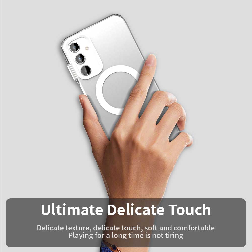Coque MagSafe pour Samsung Galaxy A55 5G A556, Techsuit, CandyCase, Blanche