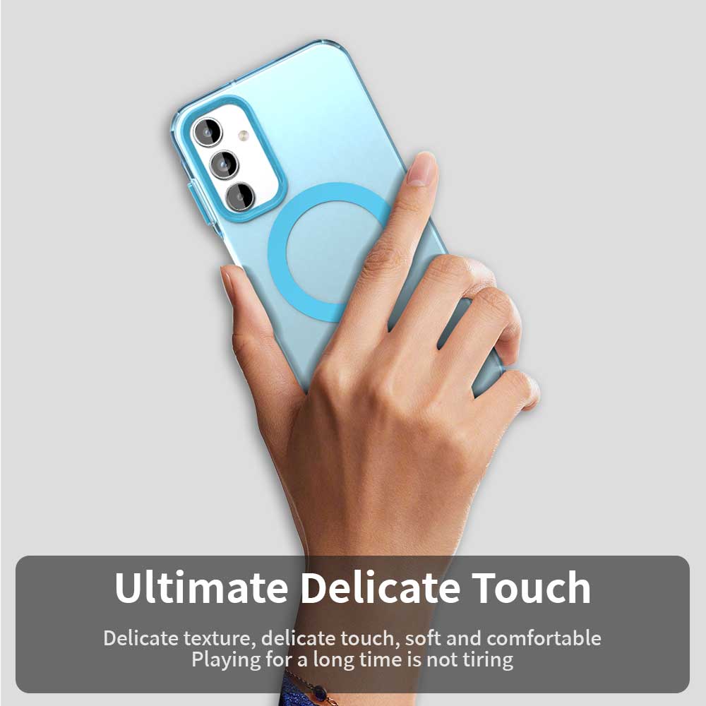 Coque MagSafe pour Samsung Galaxy A55 5G A556, Techsuit, CandyCase, Bleue